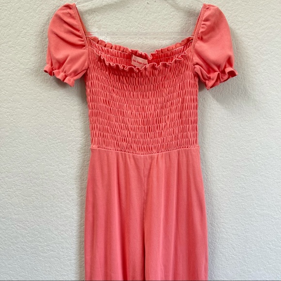 Lisa Says Gah Sophie Ribbed Jumpsuit Salmon - Picture 6 of 6